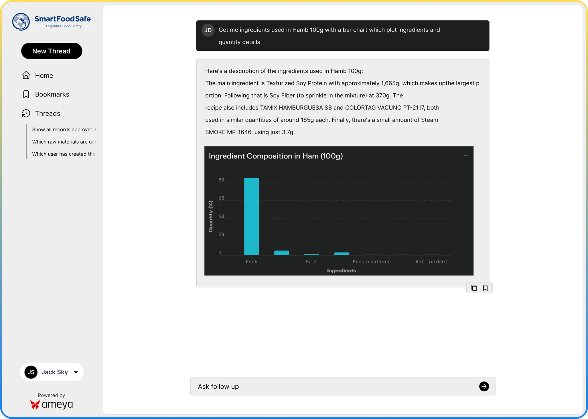 Ameya AI Agent Interface
